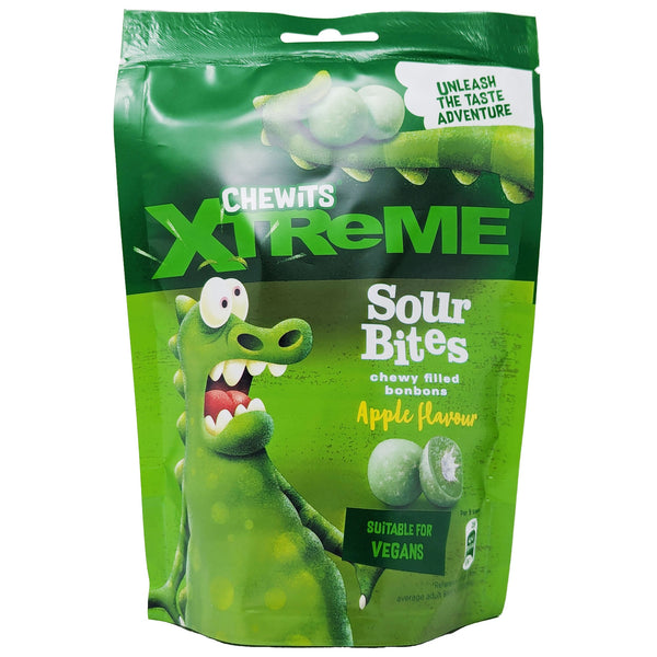 Chewits Xtreme Sour Bites Apple Flavour 115g - Blighty's British Store