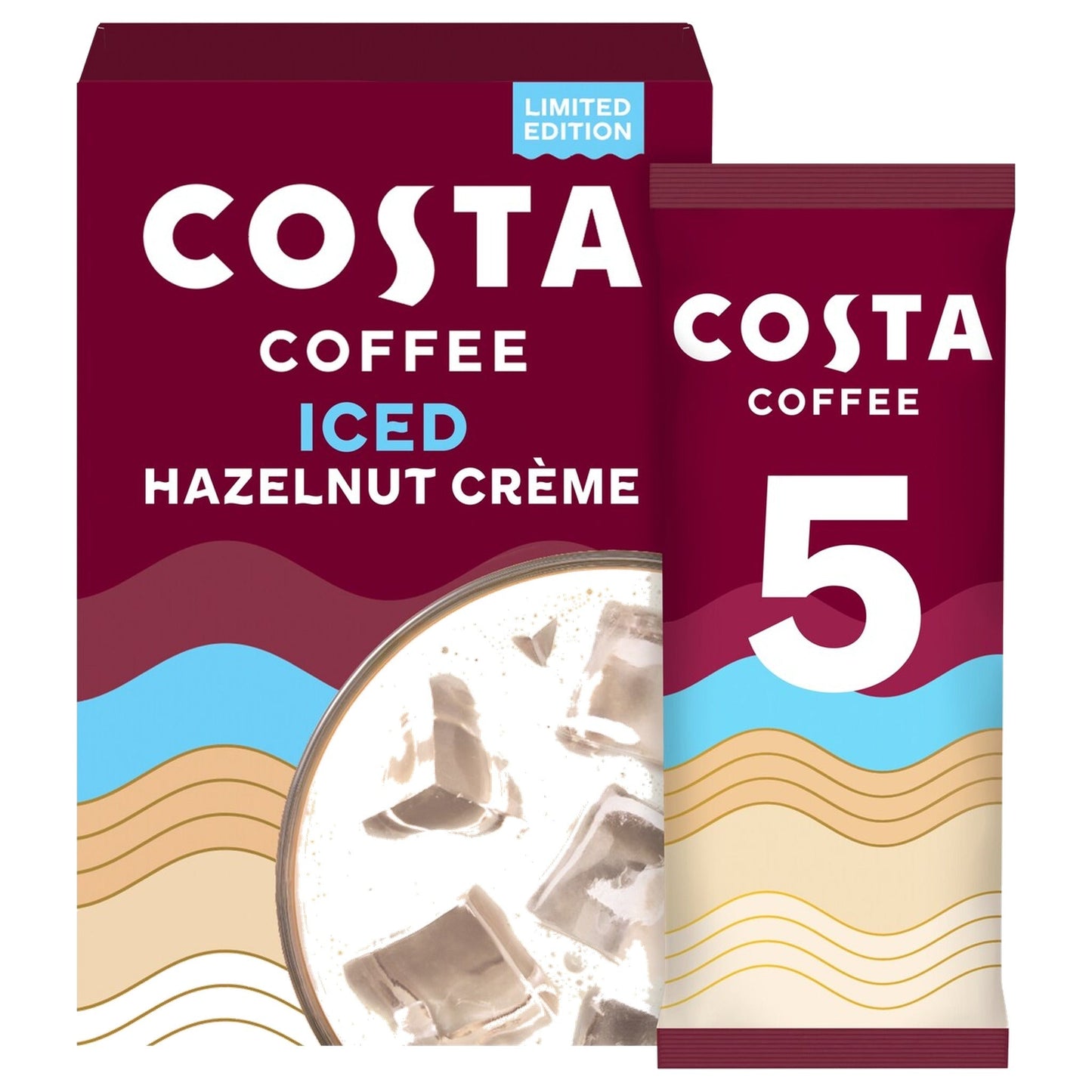 Costa Coffee Iced Hazelnut Creme Sachets 5 x 14.5g - Blighty's British Store