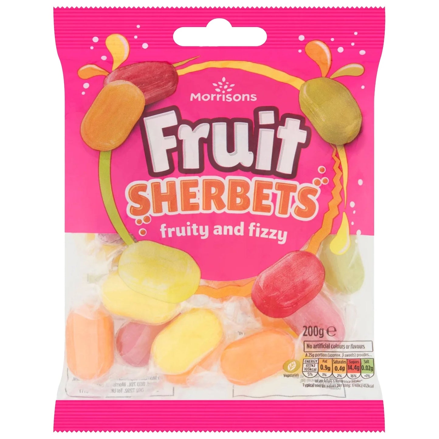 Morrisons Fruit Sherbets 200g - Blighty's British Store