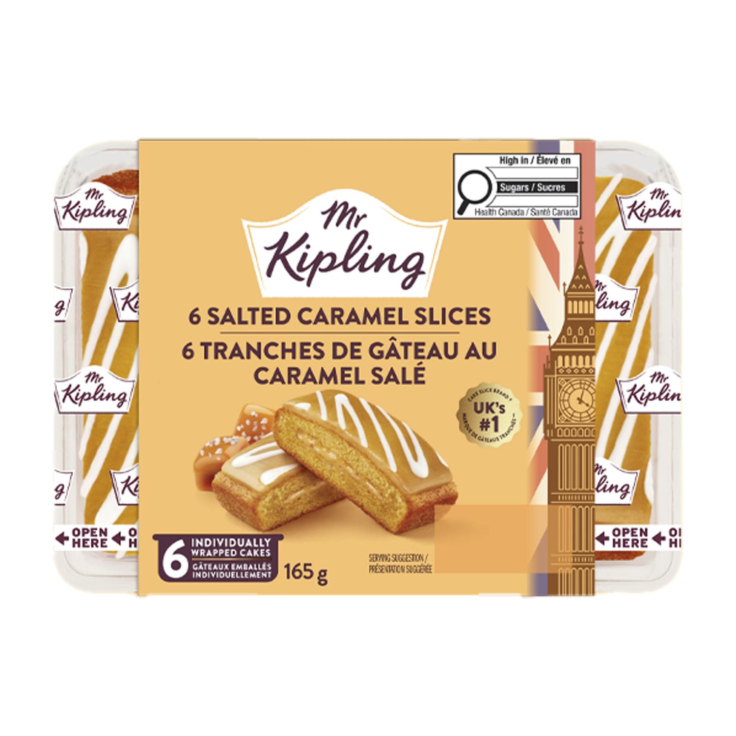 Mr Kipling 6 Salted Caramel Slices 165g - Blighty's British Store