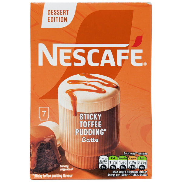 Nescafe Sticky Toffee Pudding Latte 7 Pack 140g - Blighty's British Store