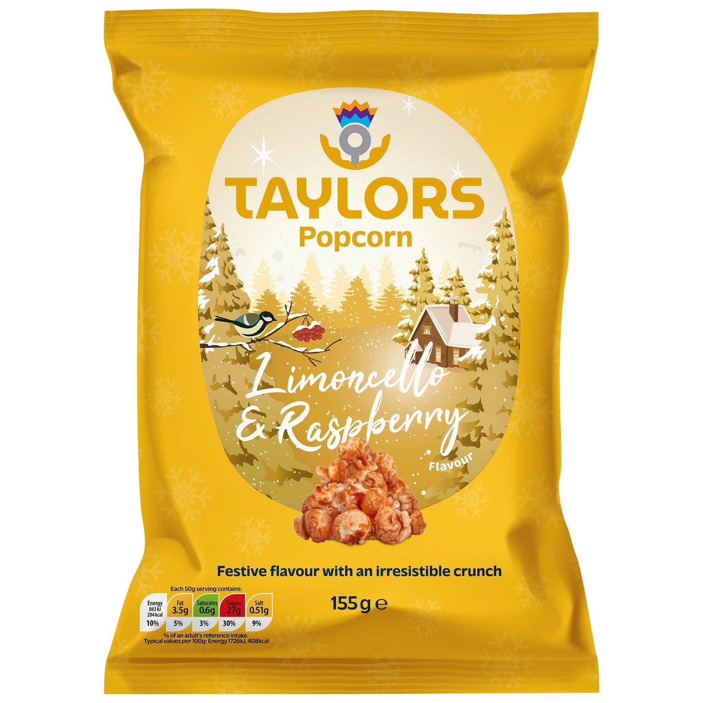 Taylors Limoncello & Raspyberry Flavour Popcorn 155g - Blighty's British Store