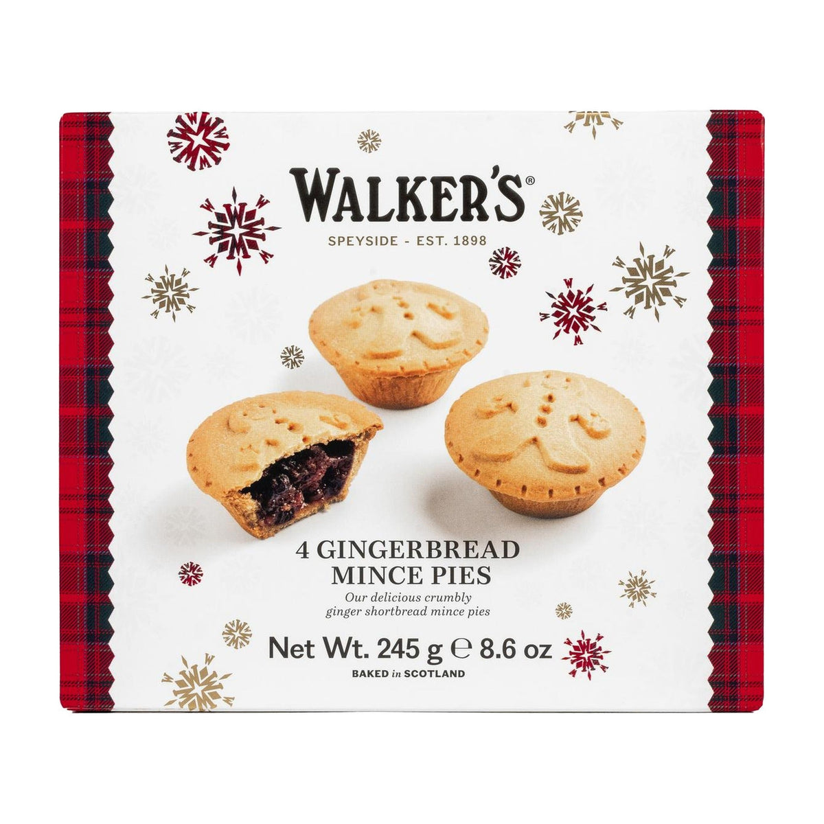 Walkers 4 Gingerbread Mince Pies 245g - Blighty's British Store