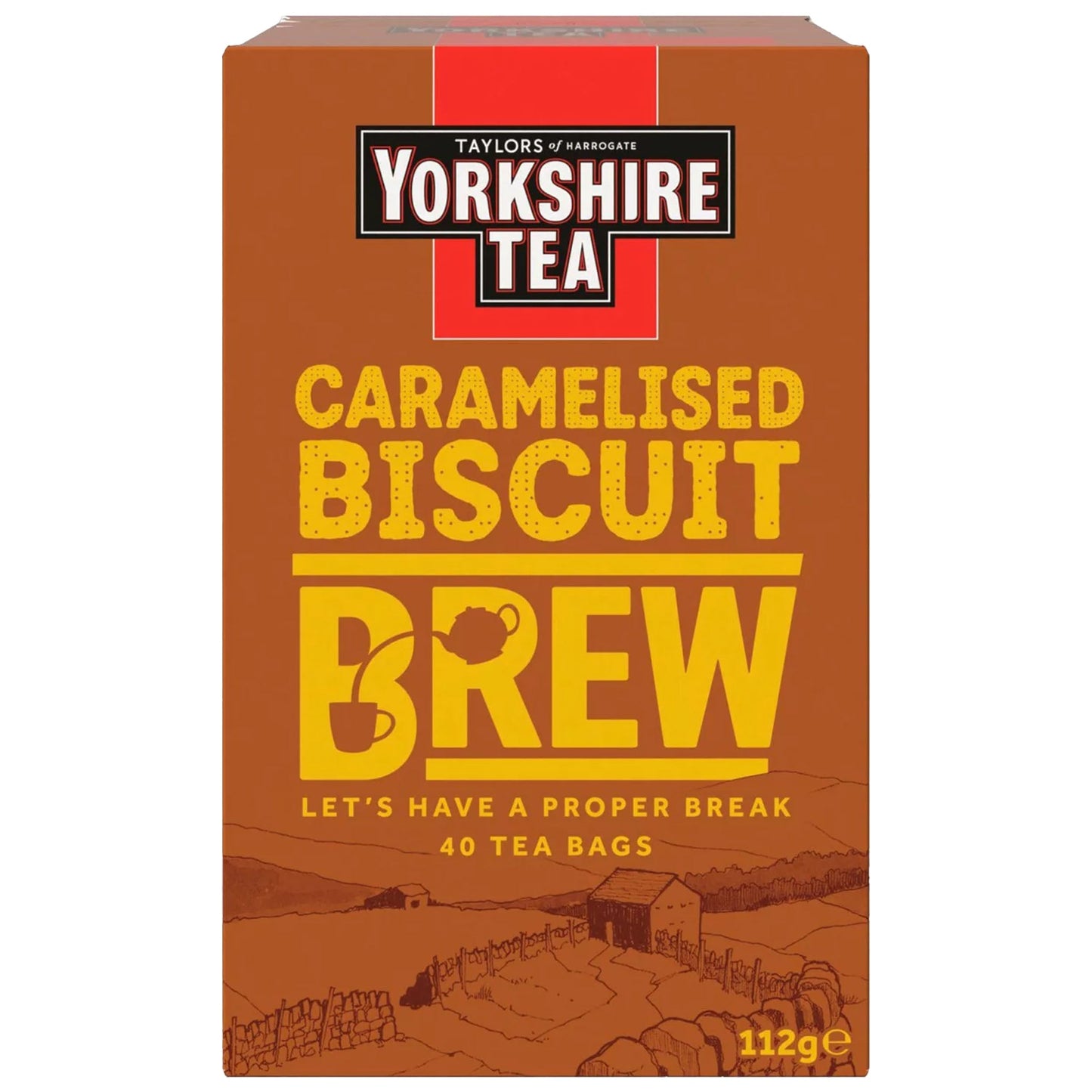 Yorkshire Tea Caramelised Biscuit Brew 40 Bags - Blighty's British Store