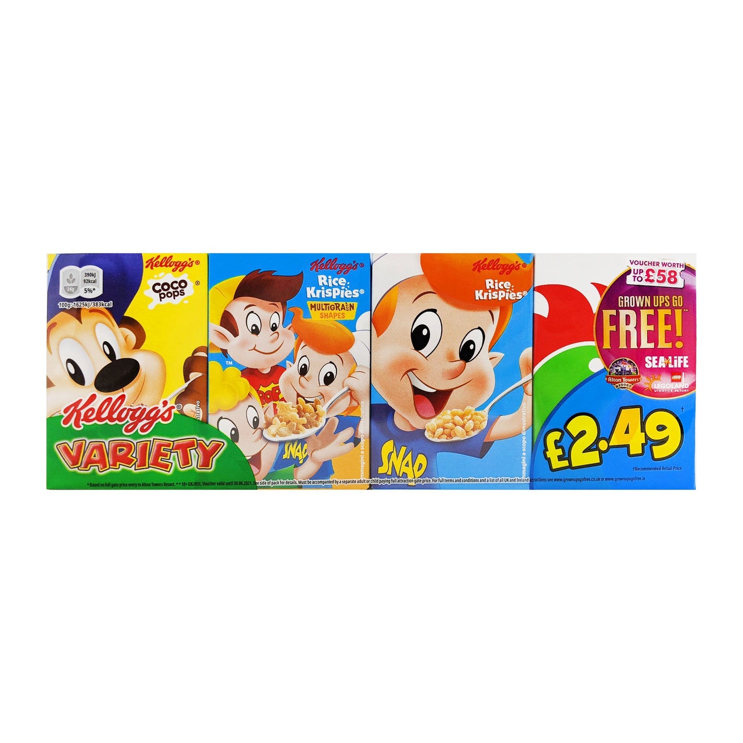 Kellogg's Variety Breakfast Cereal 8 Pack 191g - Blighty's British Store