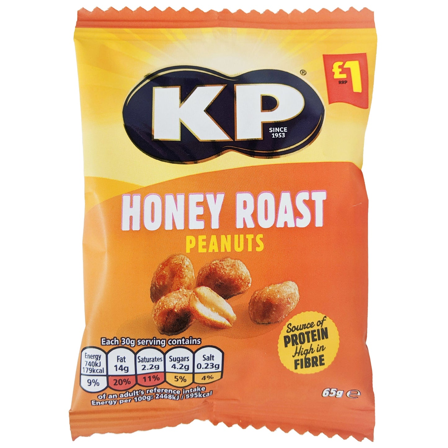 KP Honey Roast Peanuts 65g - Blighty's British Store