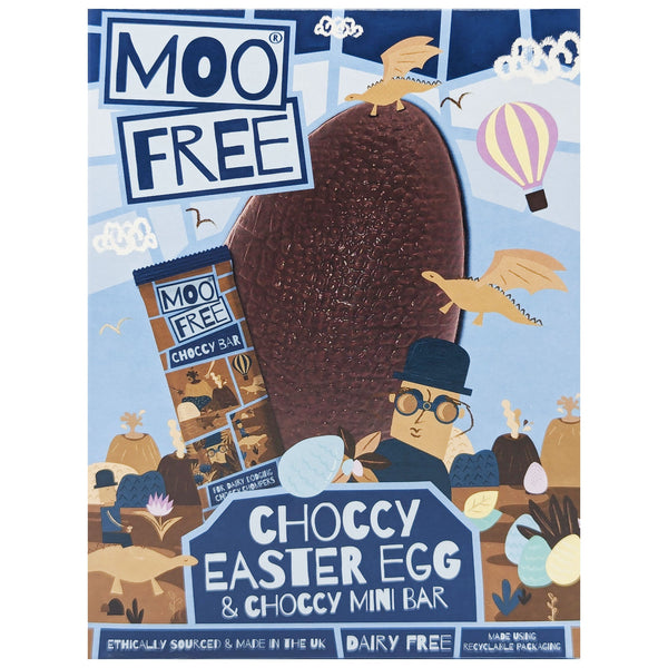 Moo Free Choccy Easter Egg & Choccy Mini Bar 100g - Blighty's British Store
