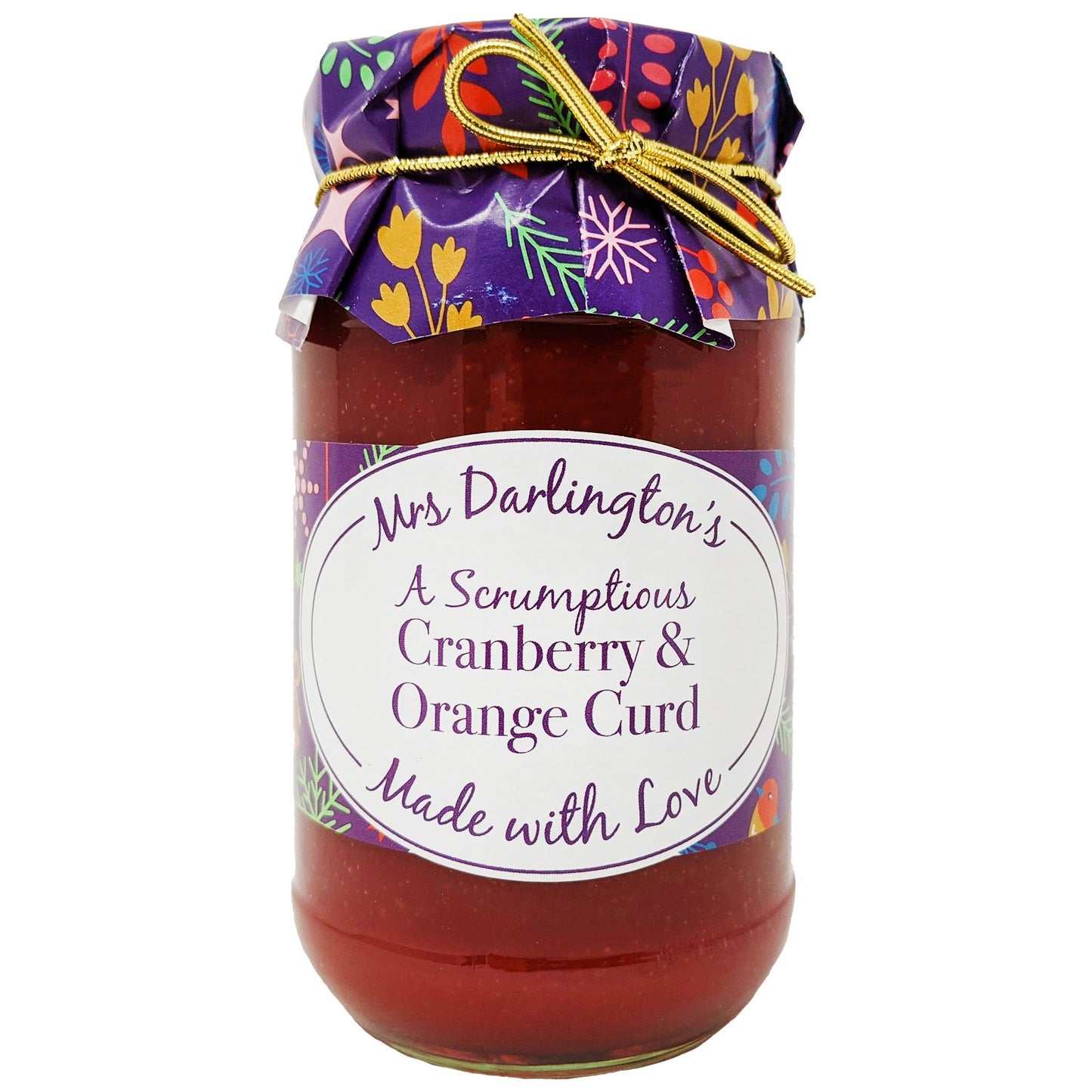 Mrs. Darlington's Scrumptious Cranberry & Orange Curd 320g - Blighty's British Store