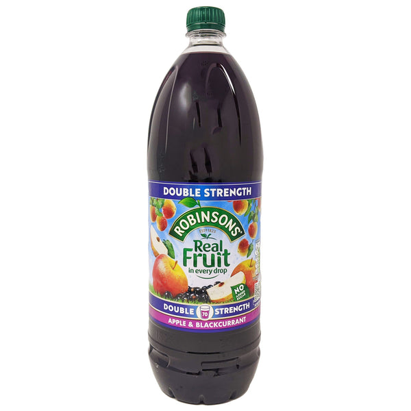 Robinsons Real Fruit Apple & Blackcurrant Double Strength 1.75L - Blighty's British Store