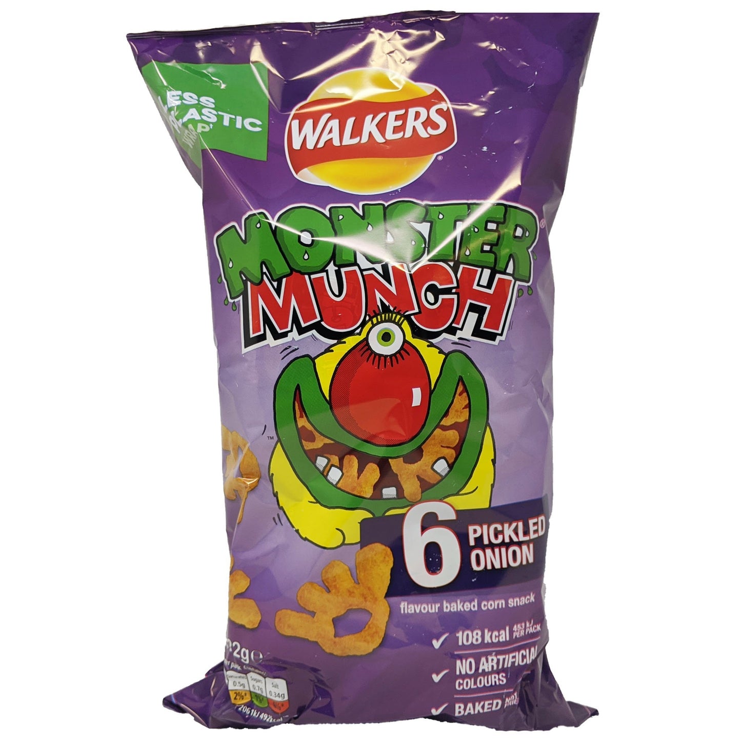 Walker's Monster Munch Pickled Onion 6 Pack (6 x 22g) - Blighty's British Store