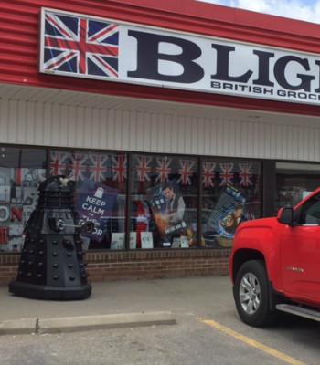 I met a Dalek at Blighty's British Store in Orangeville, Ontario, Canada!
