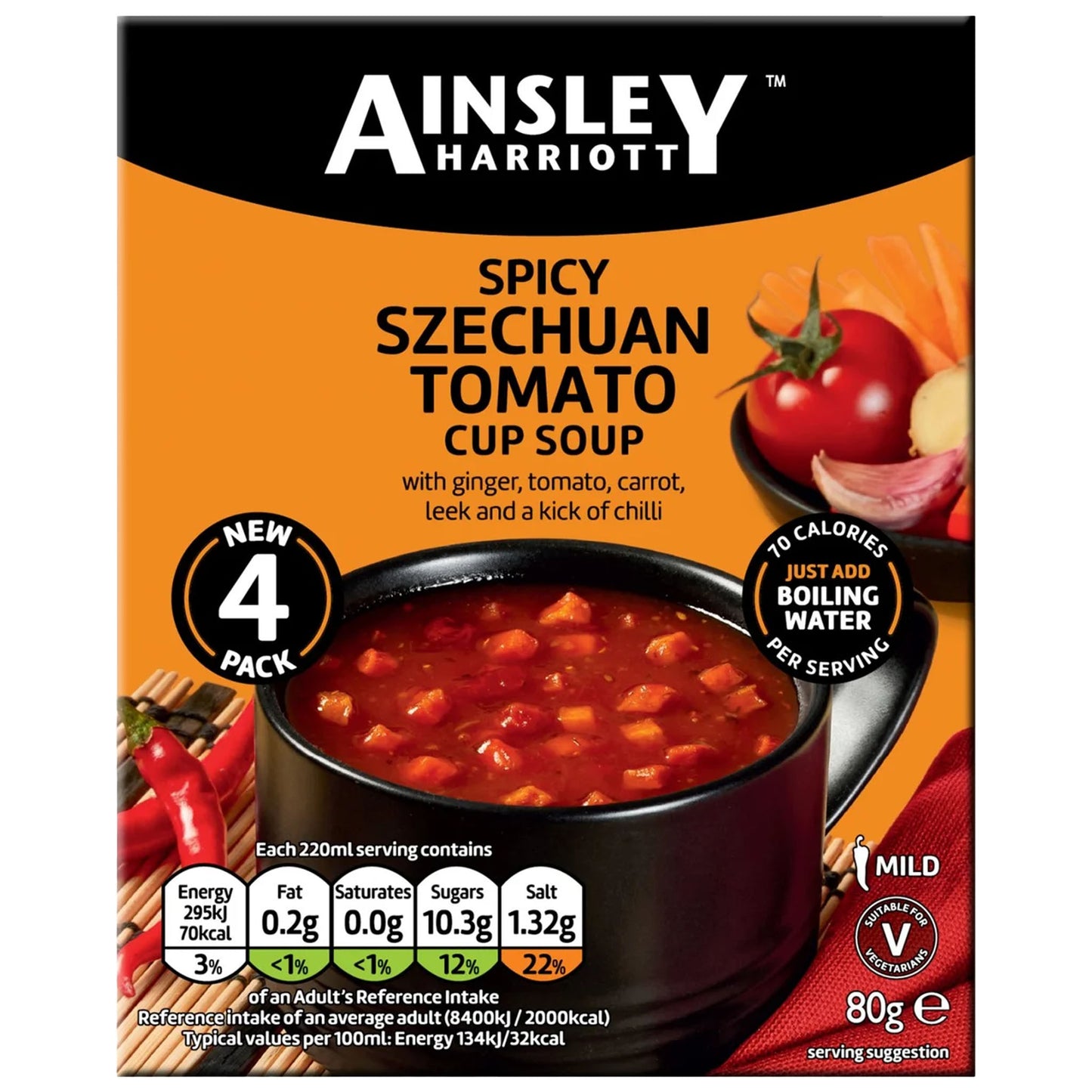 Ainsley Harriott Spicy Szechuan Tomato Cup Soup 80g