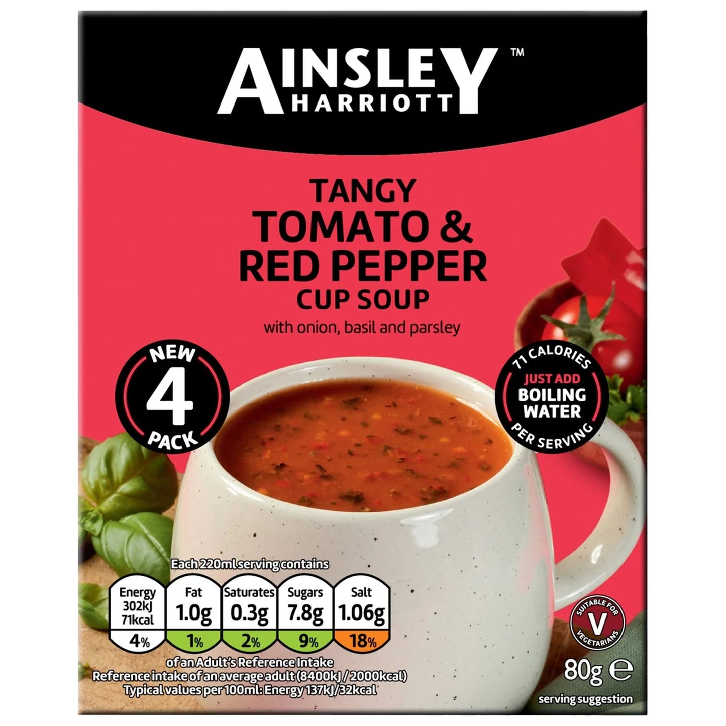 Ainsley Harriott Tangy Tomato & Red Pepper Cup Soup 80g - Blighty's British Store