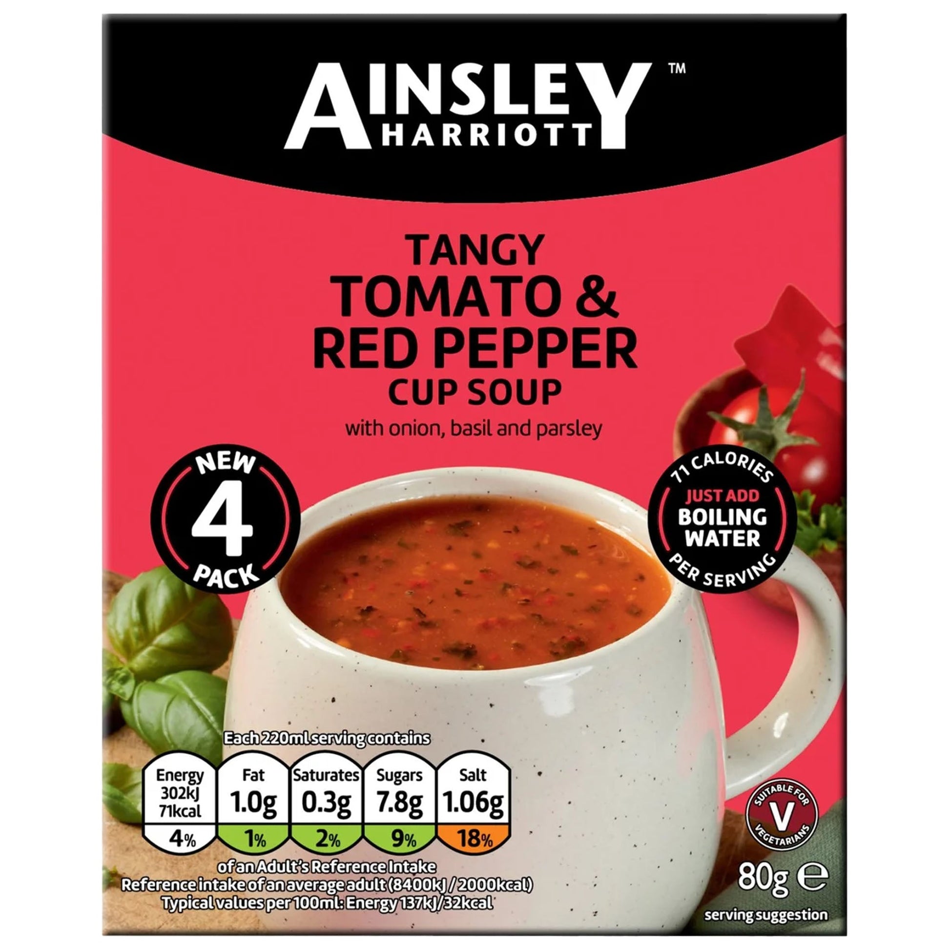 Ainsley Harriott Tangy Tomato & Red Pepper Cup Soup 80g - Blighty's British Store