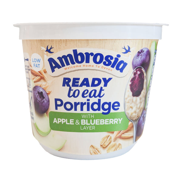 Ambrosia Ready to Eat Porridge with Apple & Blueberry Layer 210g - Blighty's British Store