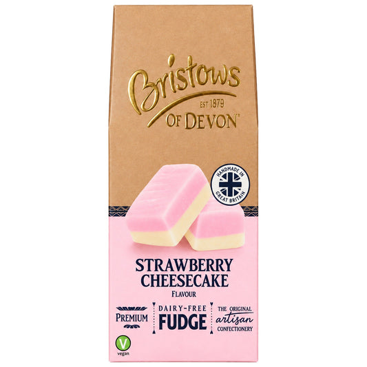 Bristows Dairy Free Strawberry Cheesecake Fudge 100g - Blighty's British Store