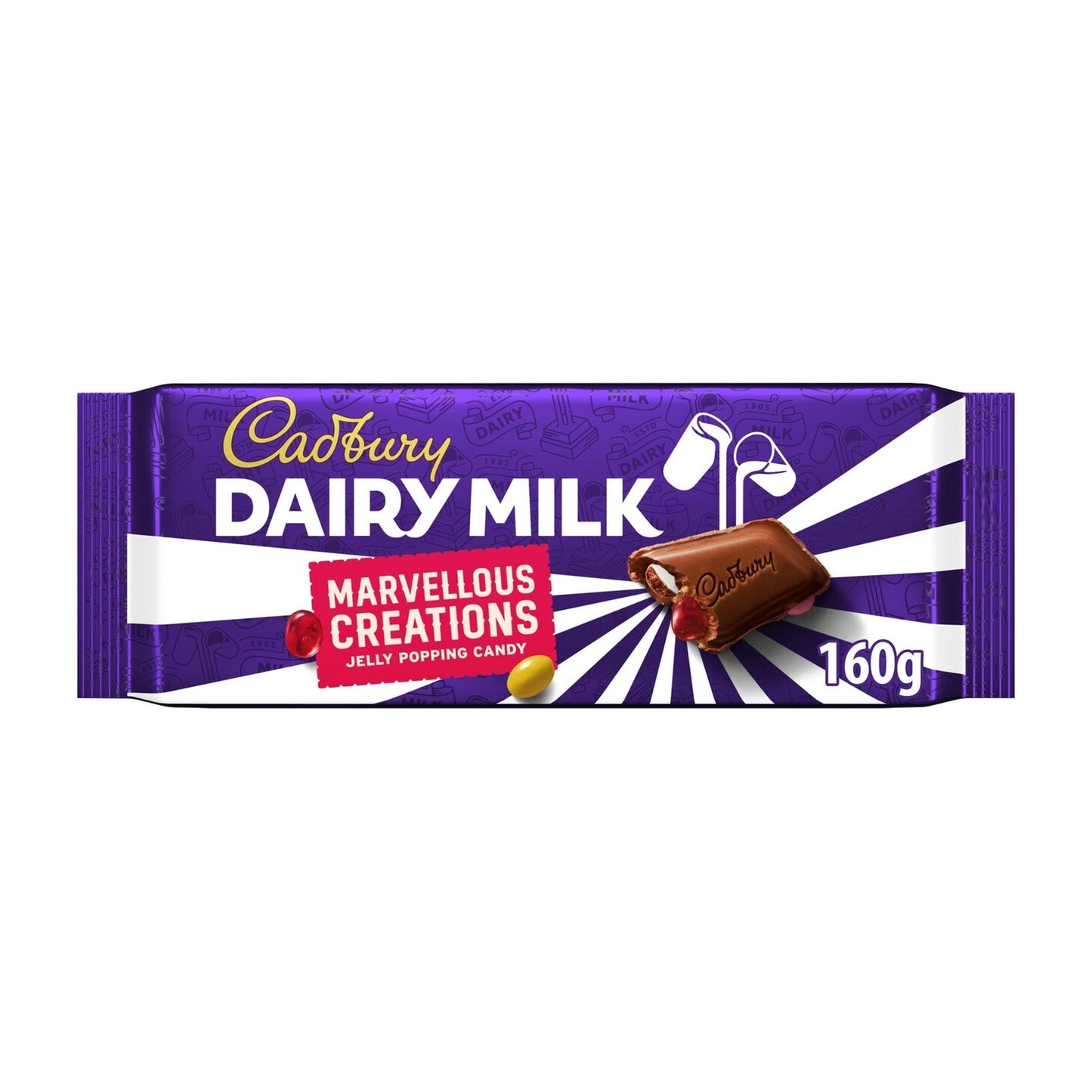 Cadbury Dairy Milk Marvellous Creations Jelly Popping Candy 160g - Blighty's British Store