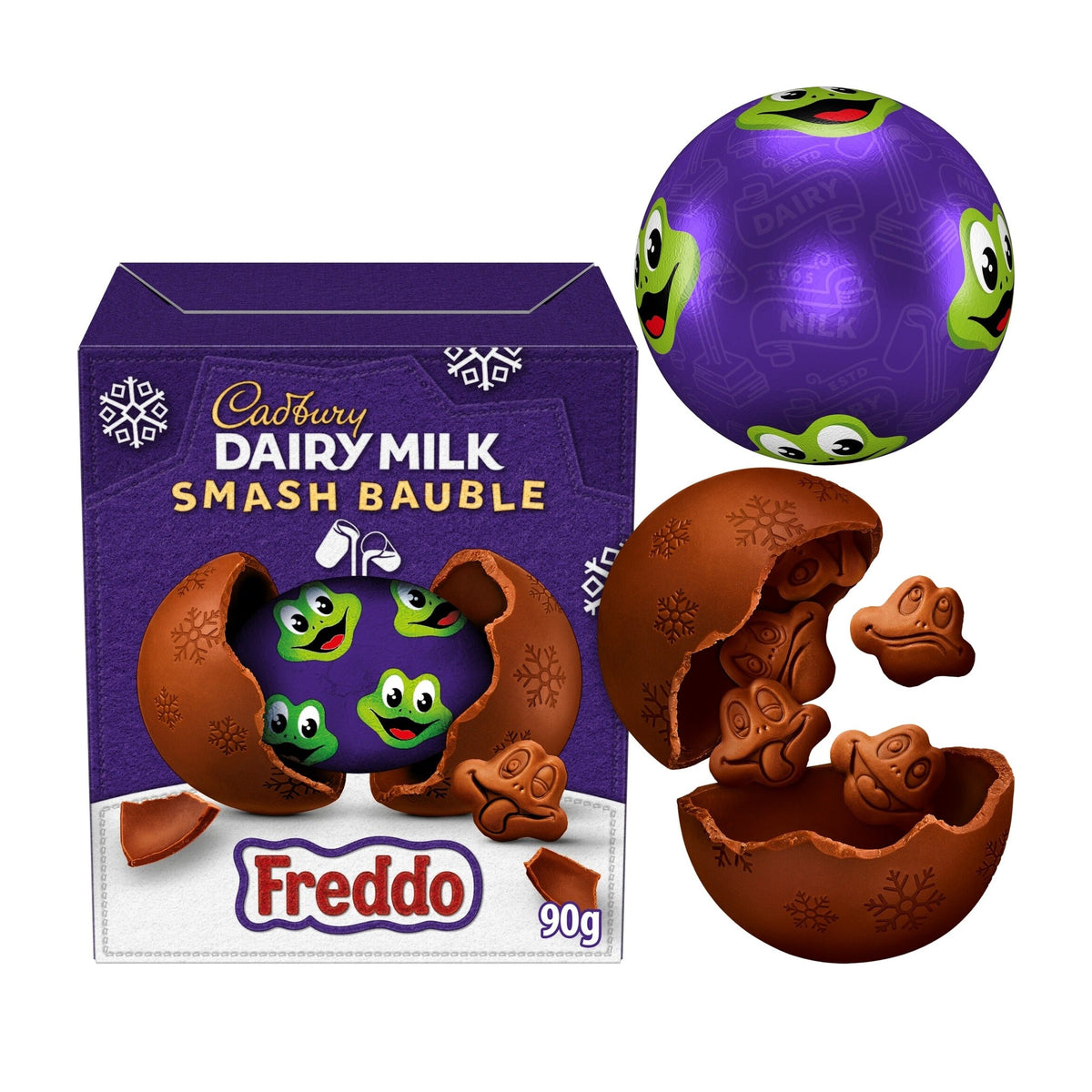 Cadbury Dairy Milk Smash Bauble Freddo 90g - Blighty's British Store