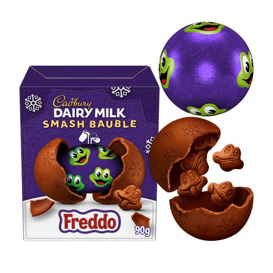 Cadbury Dairy Milk Smash Bauble Freddo 90g - Blighty's British Store