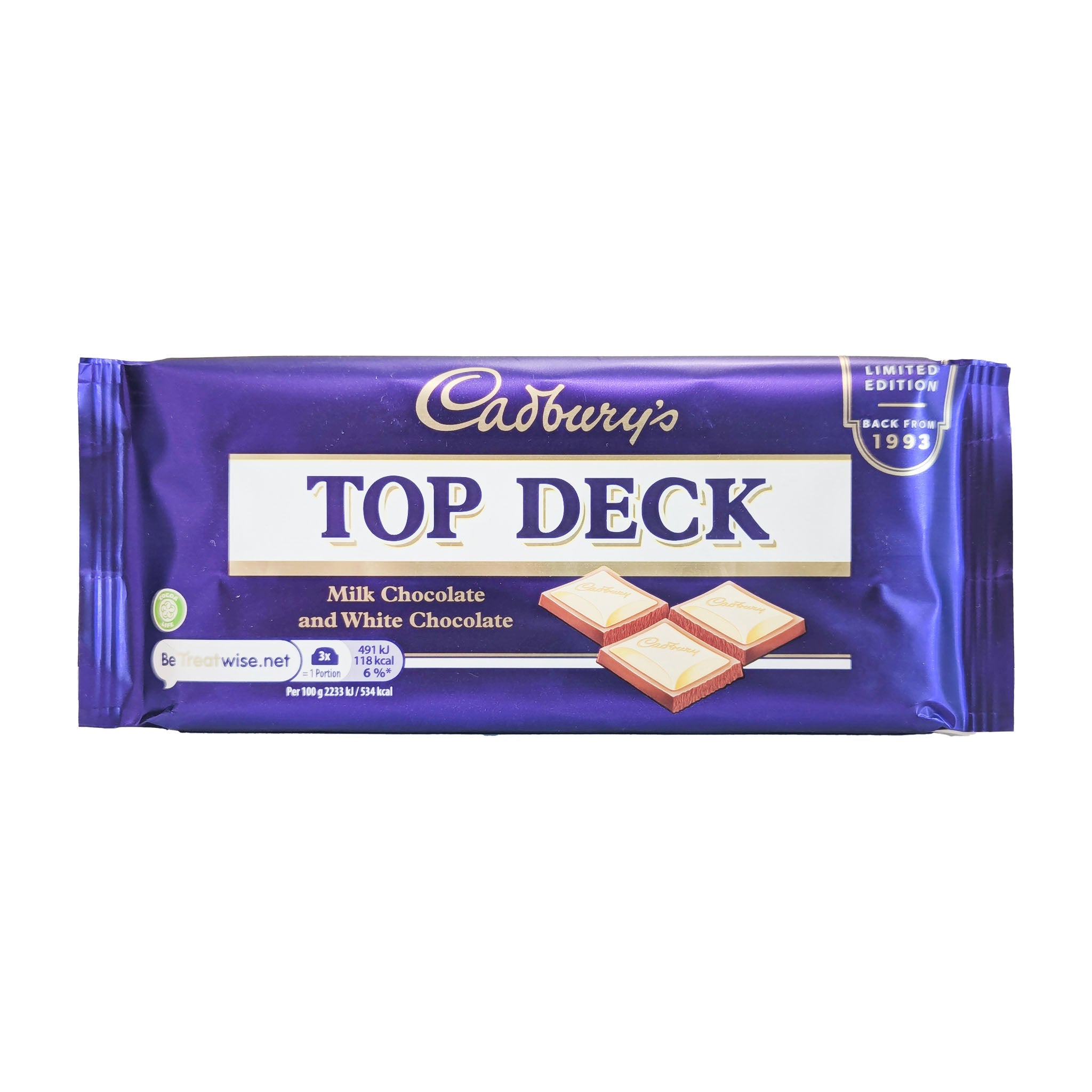 Cadbury Top Deck Milk & White Chocolate 110g – Blighty's British Store