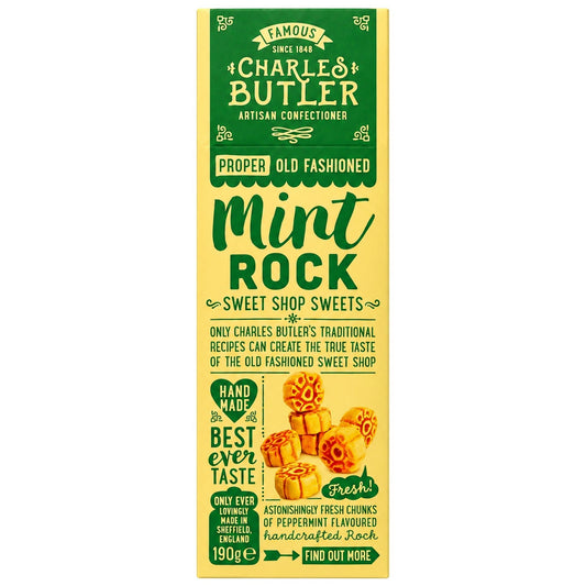 Charles Butler Mint Rock 190g - Blighty's British Store
