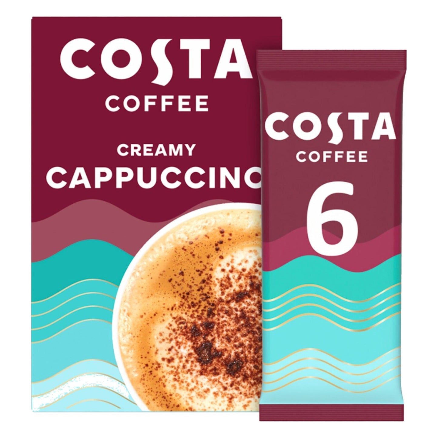 Costa Coffee Creamy Cappuccino Sachets 6 x 17g - Blighty's British Store