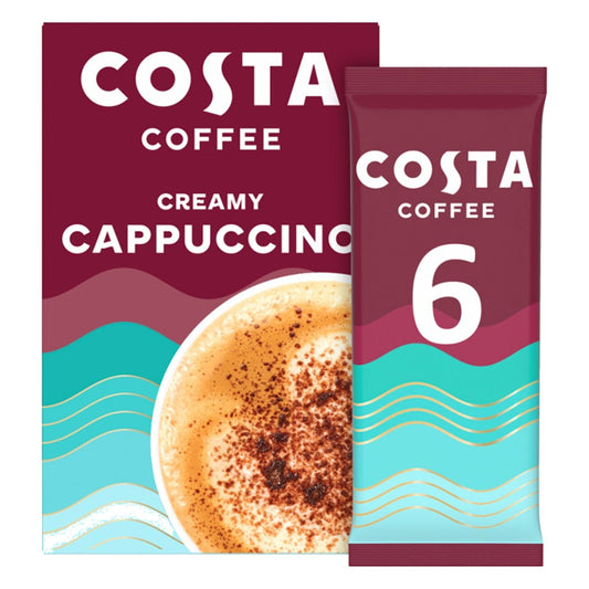 Costa Coffee Creamy Cappuccino Sachets 6 x 17g - Blighty's British Store