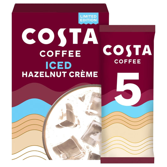 Costa Coffee Iced Hazelnut Creme Sachets 5 x 14.5g - Blighty's British Store