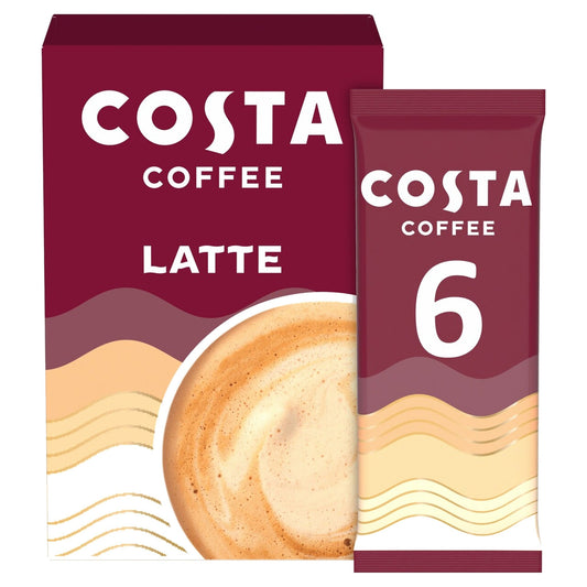 Costa Coffee Latte Sachets 6 x 17g - Blighty's British Store