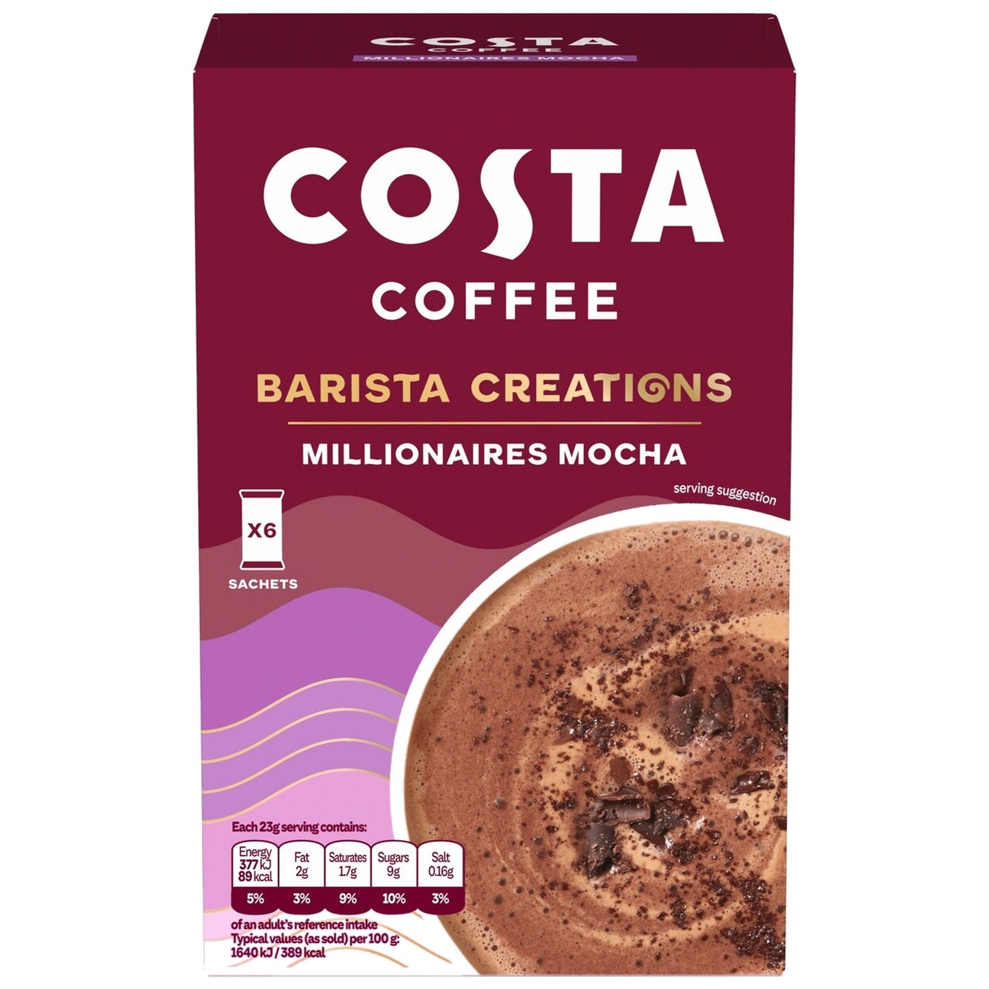 Costa Coffee Millionaire's Mocha Sachets 6 x 23g - Blighty's British Store