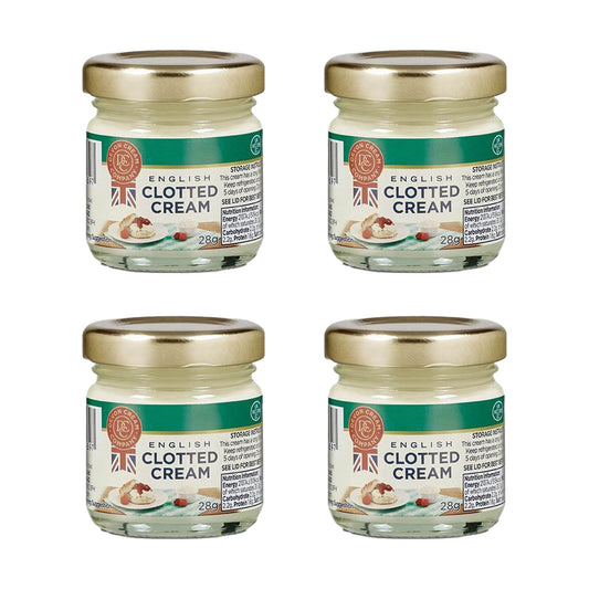Devon Cream Company English Clotted Cream 4 Pack (4 x 28g) - Blighty's British Store
