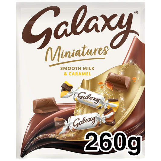 Galaxy Miniatures Smooth Milk & Caramel Pouch 260g - Blighty's British Store