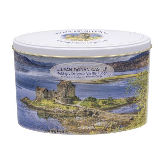 Gardiners Eilean Donan Castle Vanilla Fudge Tin 300g - Blighty's British Store