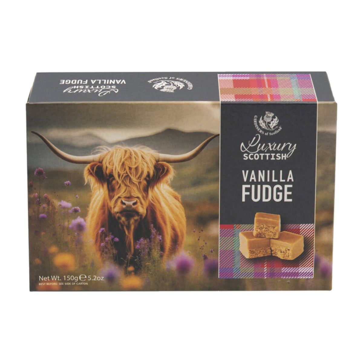Gardiners Highland Cow Vanilla Fudge Carton 150g - Blighty's British Store