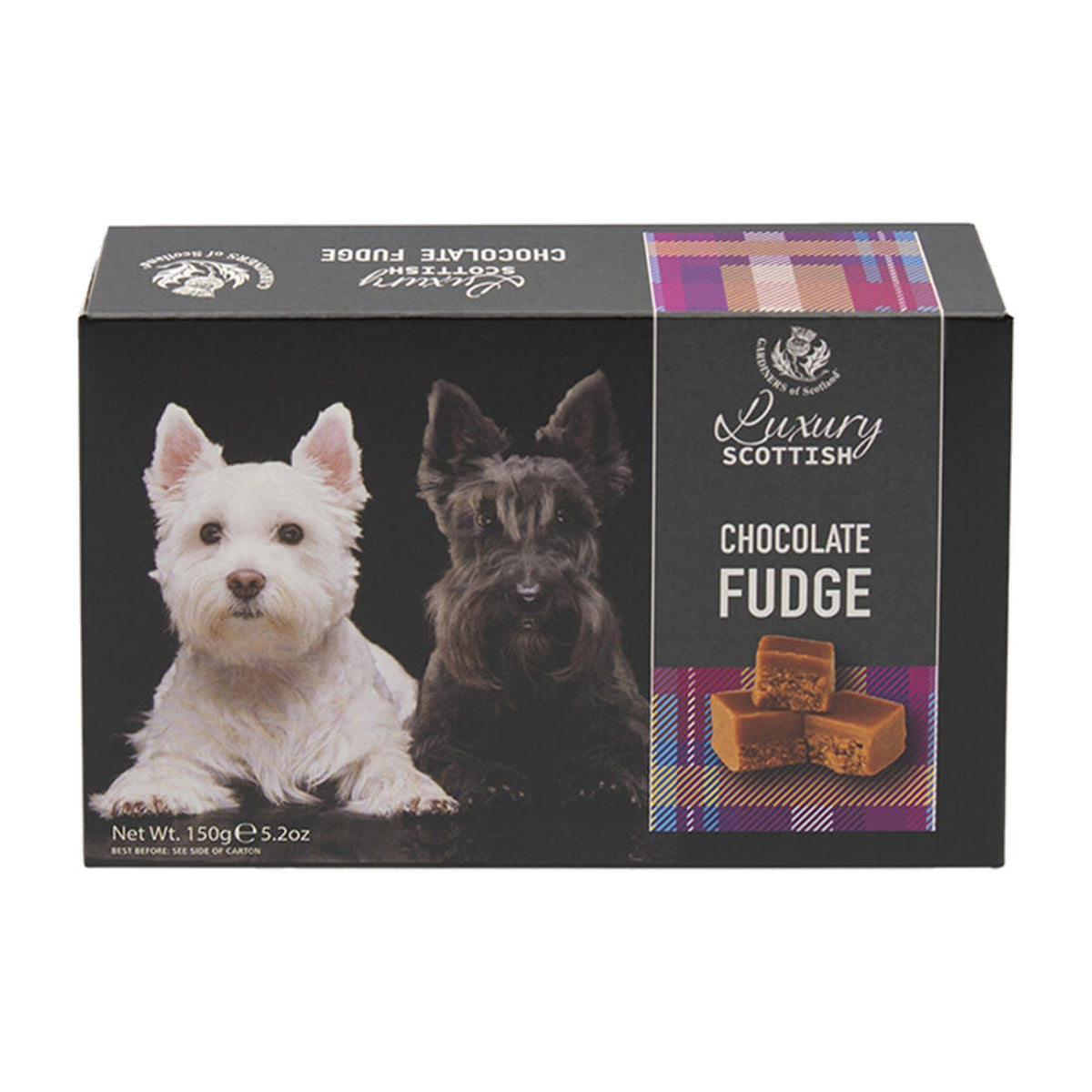 Gardiners Scottie Dogs Chocolate Fudge Carton 150g - Blighty's British Store