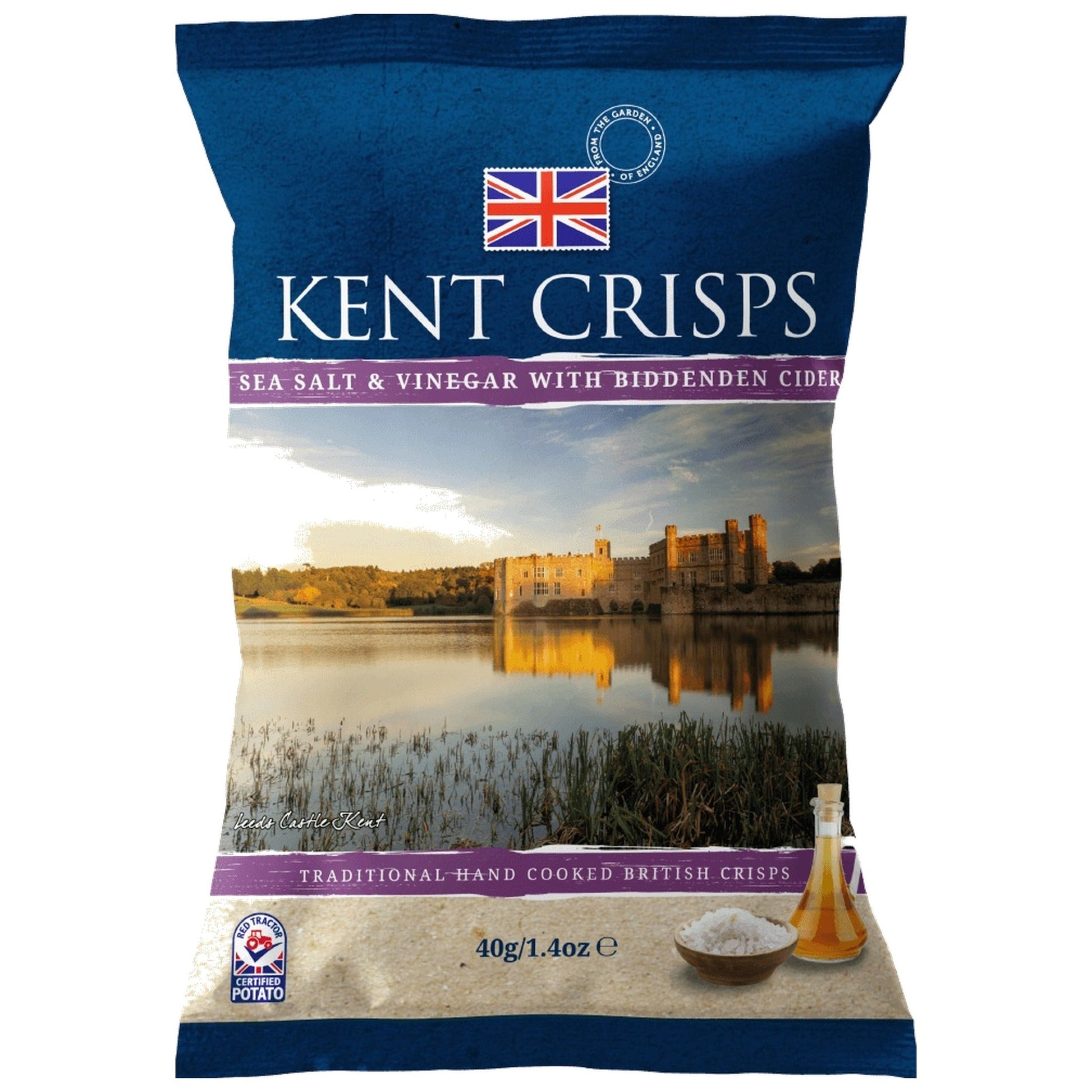 Kent Crisps Sea Salt & Vinegar with Biddenden Cider 40g - Blighty's British Store