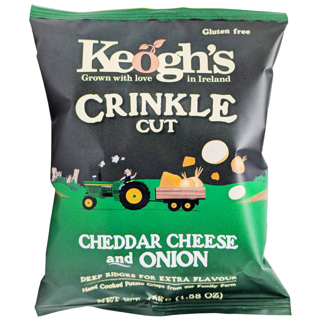 Keogh's Crinkle Cut Cheddar Cheese & Onion Crisps 45g - Blighty's British Store