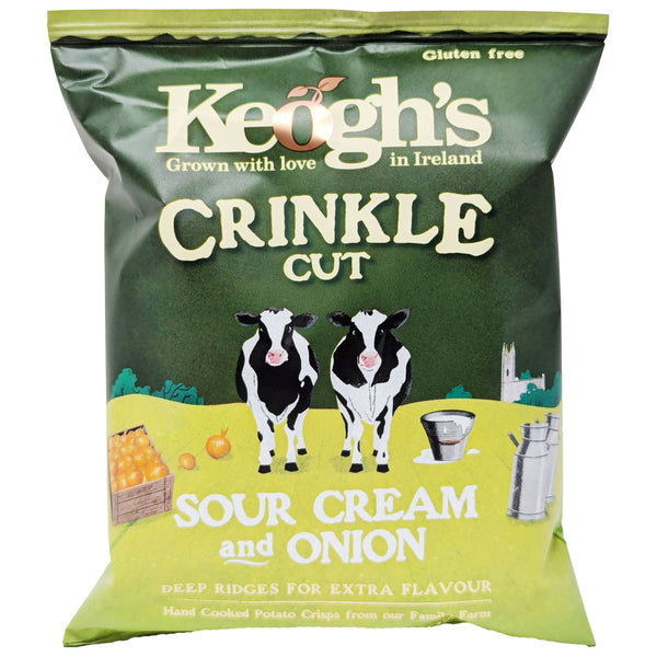 Keogh's Crinkle Cut Sour Cream & Onion Crisps 45g - Blighty's British Store