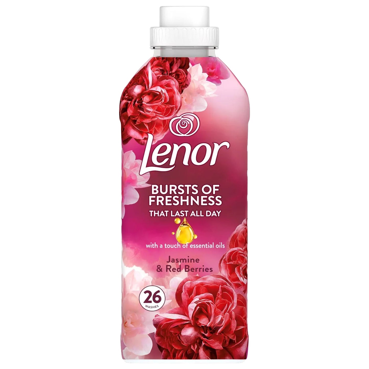 Lenor Ruby Jasmine & Red Berries Fabric Conditioner 858ml - Blighty's British Store