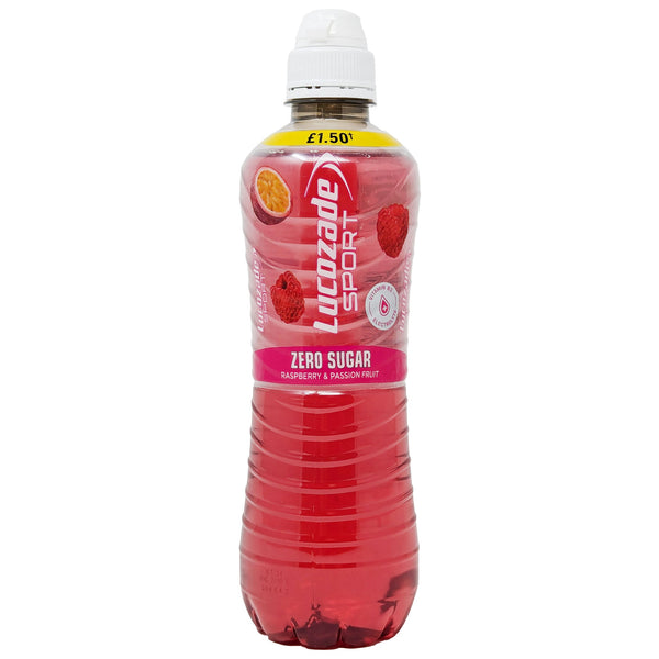 Lucozade Sport Zero Sugar Raspberry & Passion Fruit 500ml - Blighty's British Store