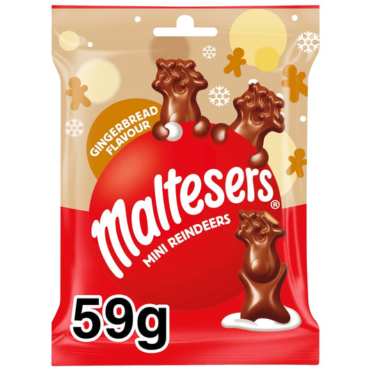 Maltesers Gingerbread Mini Reindeers 59g - Blighty's British Store
