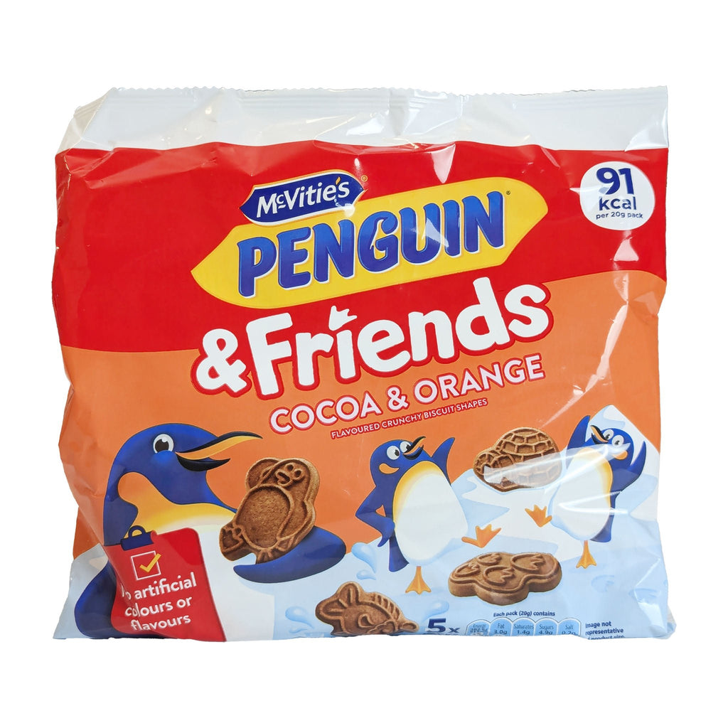 McVitie's Penguin & Friends Cocoa & Orange 5 Pack (5 x 20g) - Blighty's British Store