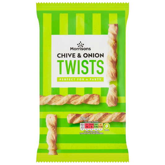 Morrisons Chive & Onion Twists 125g - Blighty's British Store