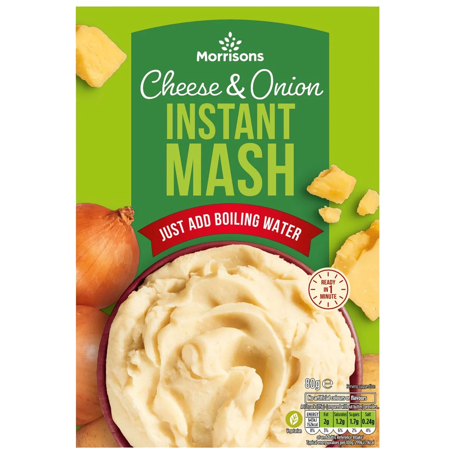 Morrisons Instant Mash Cheese & Onion 80g - Blighty's British Store