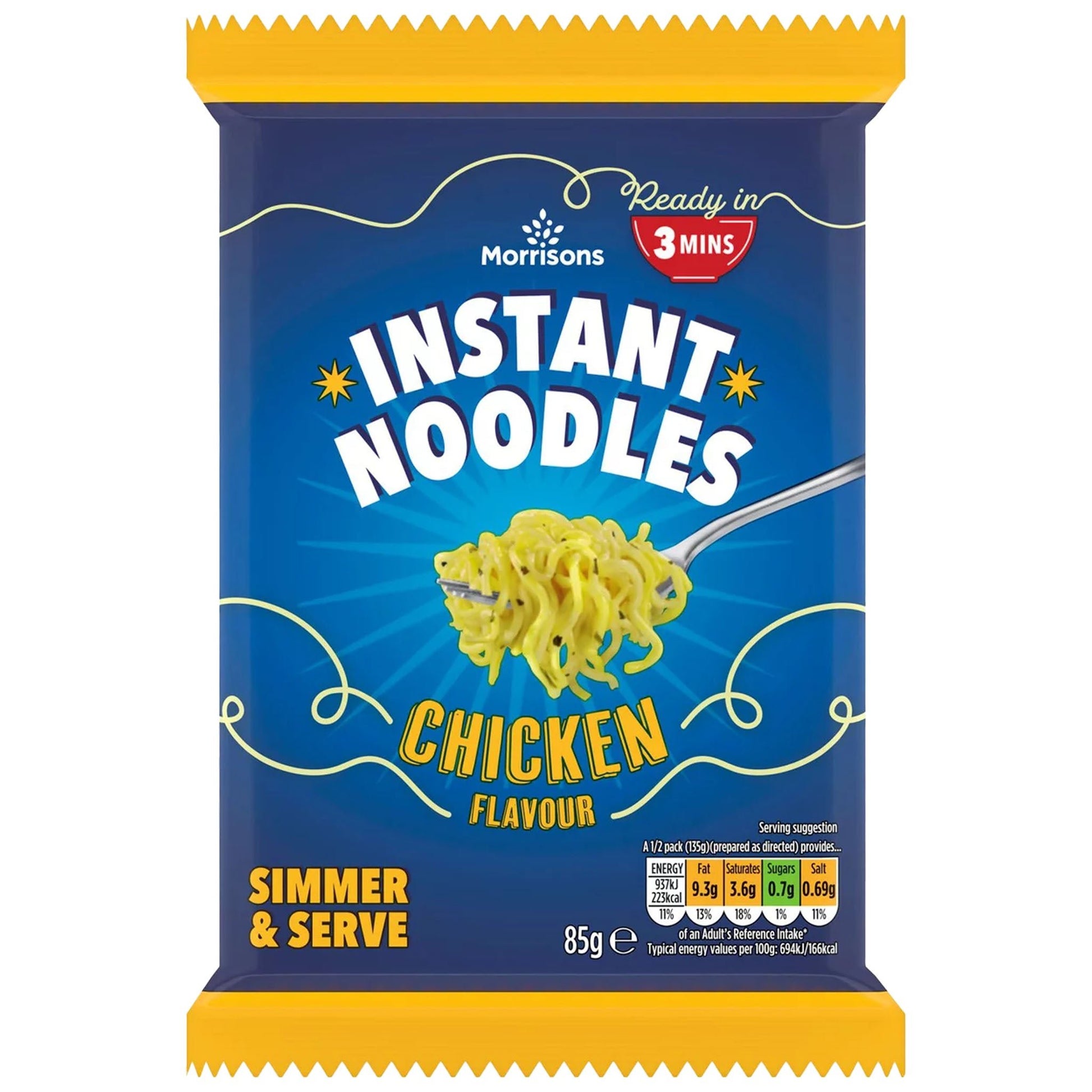Morrisons Instant Noodles Chicken Flavour 85g - Blighty's British Store