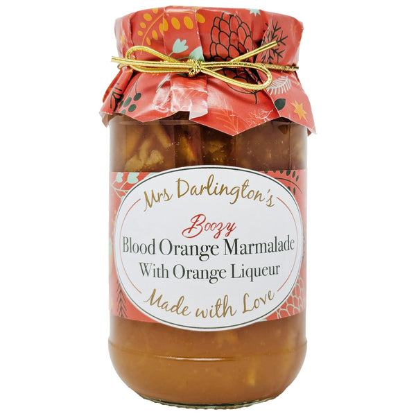 Mrs. Darlington's Boozy Blood Orange Marmalade with Orange Liqueur 340g - Blighty's British Store