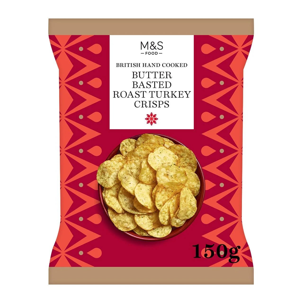 M&S Butter Basted Roast Turkey Crisps 150g - Blighty's British Store