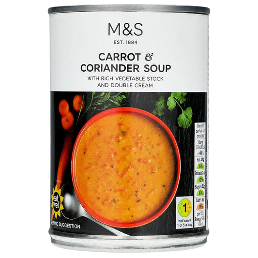 M&S Carrot & Coriander Soup 400g - Blighty's British Store