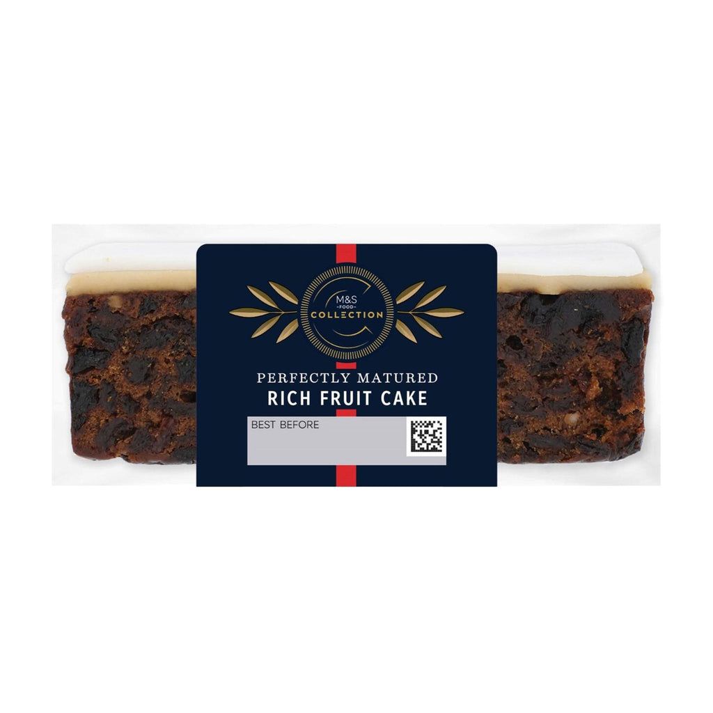 M&S Collection Perfectly Matured Rich Fruit Cake Slab 410g - Blighty's British Store