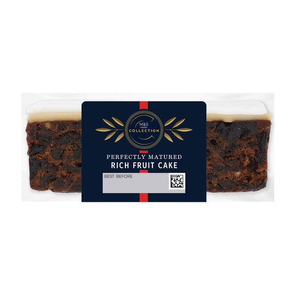 M&S Collection Perfectly Matured Rich Fruit Cake Slab 410g - Blighty's British Store